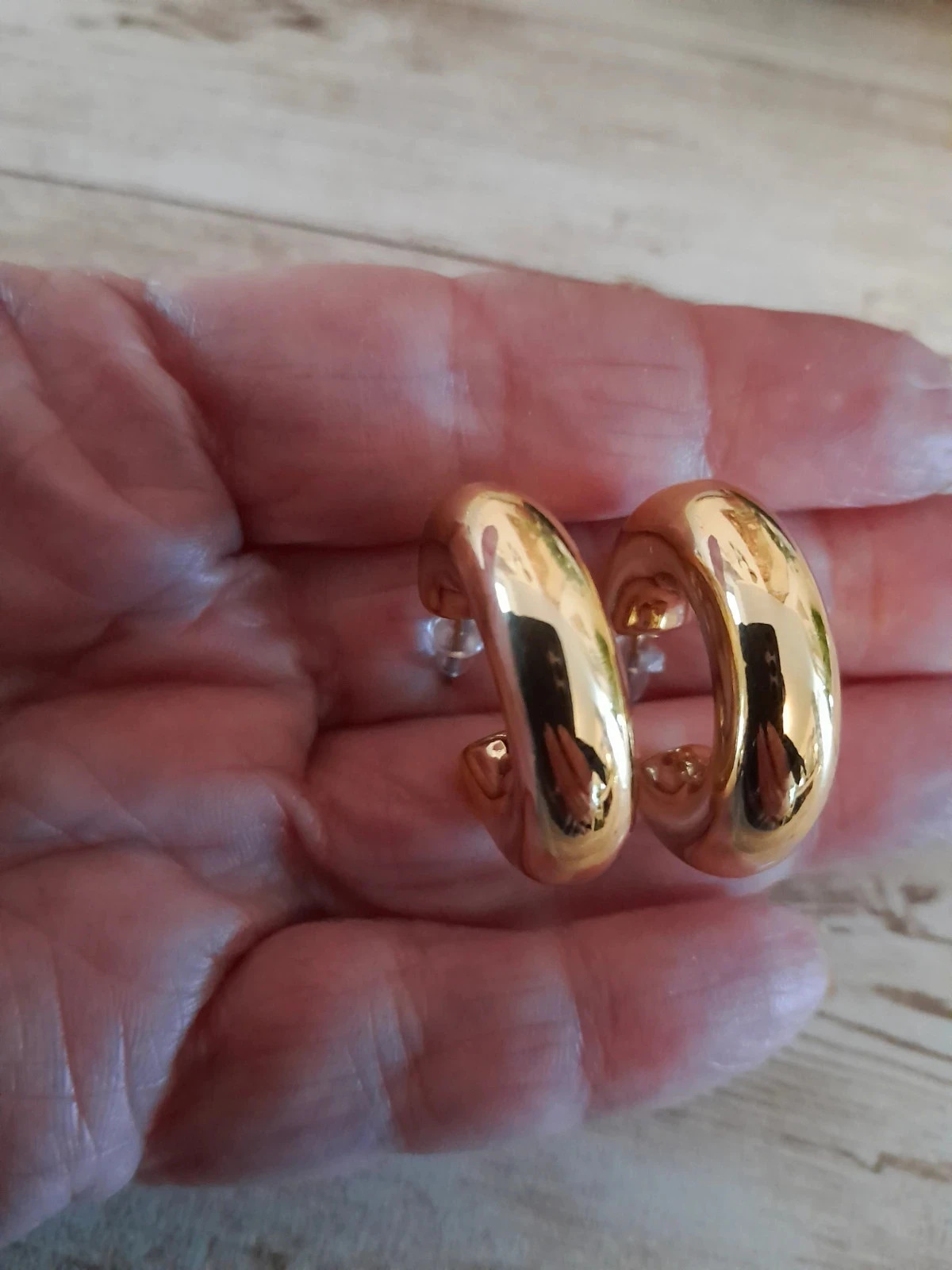 Creolen oorbellen, gouden kleur – photo 3